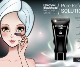 Cosmetics advertising template vectors 05