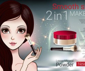 Cosmetics advertising template vectors 06