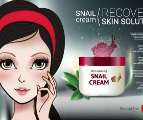 Cosmetics advertising template vectors 07