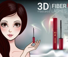 Cosmetics advertising template vectors 08