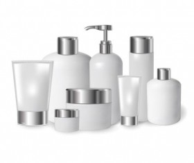 Cosmetics blank tubes with mock up vector 01