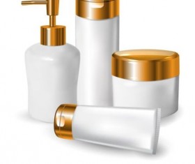 Cosmetics blank tubes with mock up vector 02