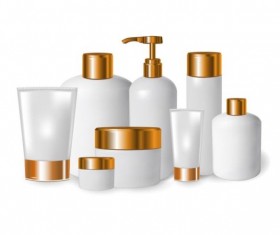 Cosmetics blank tubes with mock up vector 03