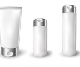 Cosmetics blank tubes with mock up vector 04