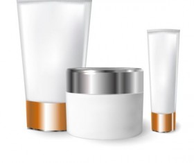 Cosmetics blank tubes with mock up vector 05