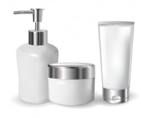 Cosmetics blank tubes with mock up vector 06