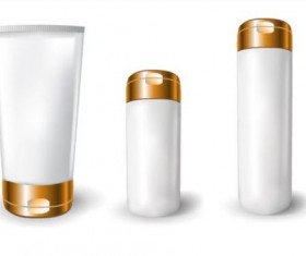 Cosmetics blank tubes with mock up vector 07