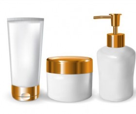 Cosmetics blank tubes with mock up vector 08