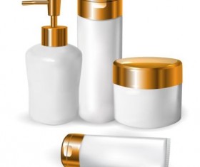 Cosmetics blank tubes with mock up vector 09