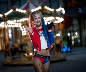 Cosplay and girl in costume Harley Quinn HD picture 09