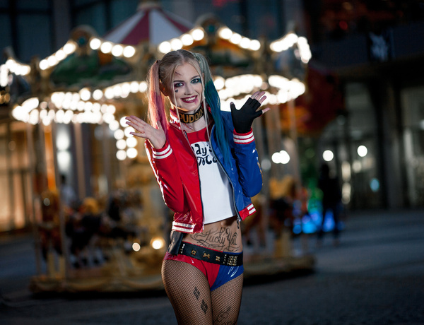 Cosplay and girl in costume Harley Quinn HD picture 09