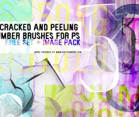 Crached and peeling photoshop brushes
