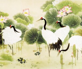 Crane Naochun painting HD picture