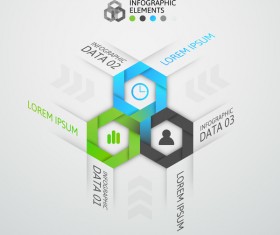 Creative origami infographic template vector 01