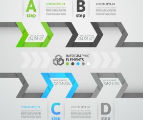 Creative origami infographic template vector 02