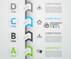 Creative origami infographic template vector 05