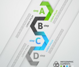 Creative origami infographic template vector 06