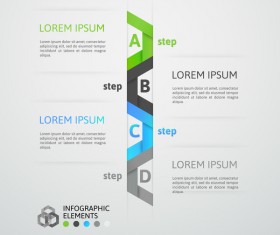 Creative origami infographic template vector 13