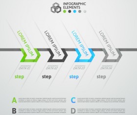 Creative origami infographic template vector 14