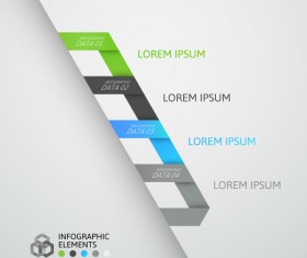 Creative origami infographic template vector 15