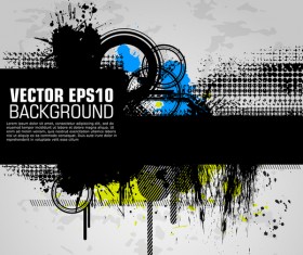 Creative party background with grunge vector 02