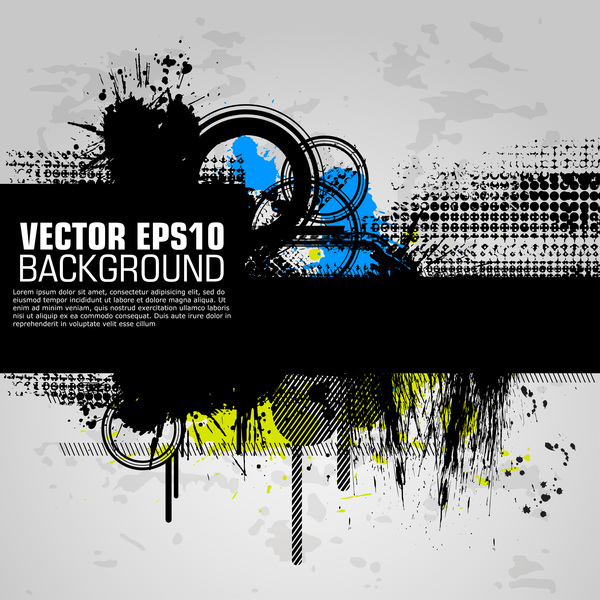 Creative party background with grunge vector 02