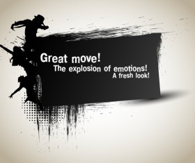 Creative party background with grunge vector 05