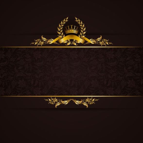 Crown with luxury dark background vector