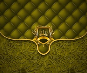 Dark green luxury floral vector background