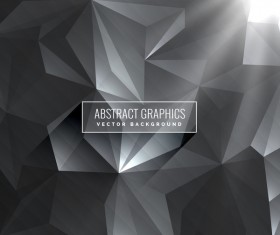 Dark polygon modern background vectors