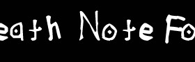 Deathnote Font