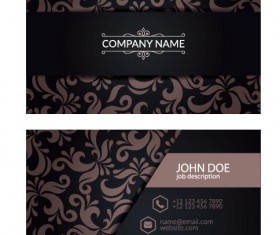 Decor floral with business card vector