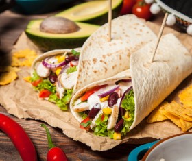 Delicious Mexican burritos Stock Photo 05