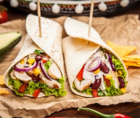 Delicious Mexican burritos Stock Photo 07