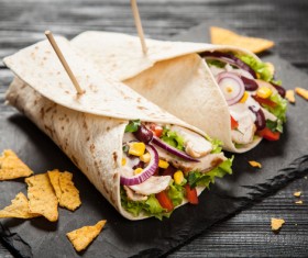 Delicious Mexican burritos Stock Photo 08