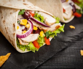 Delicious Mexican burritos Stock Photo 09