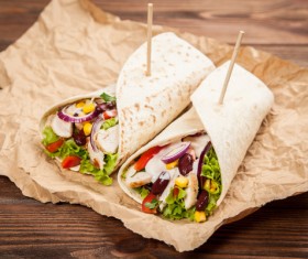 Delicious Mexican burritos Stock Photo 10