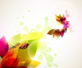 Dream floral abstract background vectors 01