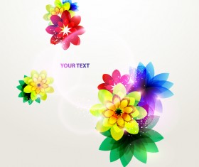Dream floral abstract background vectors 02