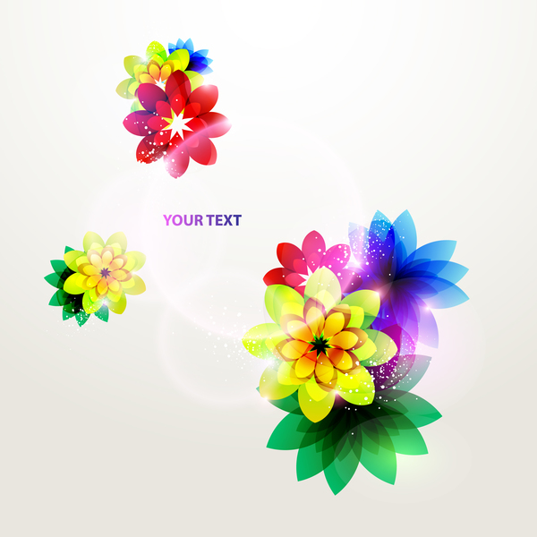Dream floral abstract background vectors 02