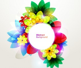 Dream floral abstract background vectors 03