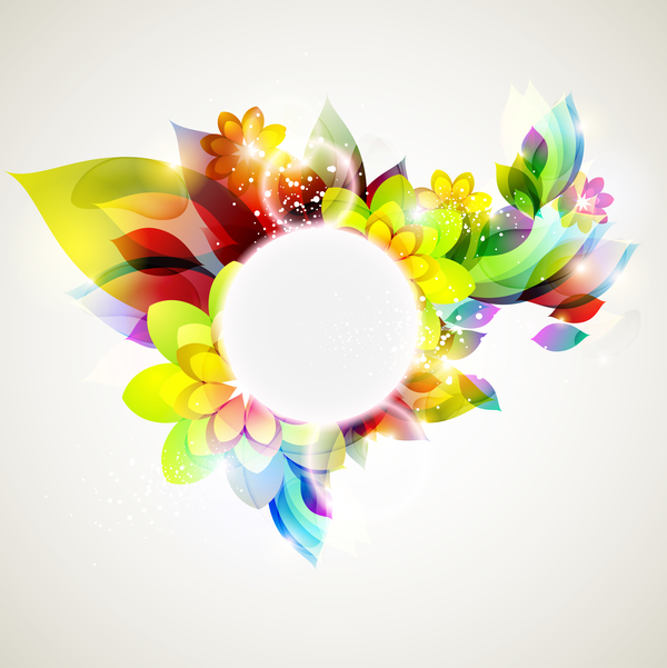 Dream floral abstract background vectors 04