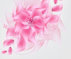 Dream pink flower vector material