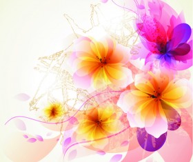 Dreamlike floral abstract background vector