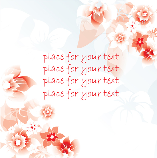 Elegant floral with white background vector
