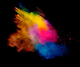 Explosion of Colored Powder Stock Photo 01