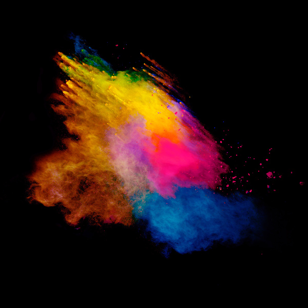 Explosion of Colored Powder Stock Photo 01