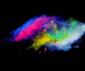 Explosion of Colored Powder Stock Photo 02