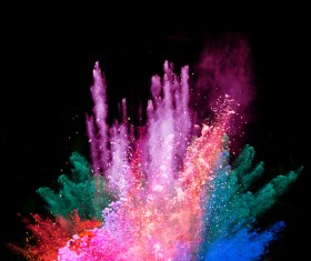 Explosion of Colored Powder Stock Photo 03