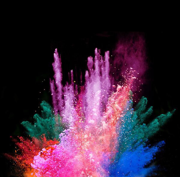 Explosion of Colored Powder Stock Photo 03